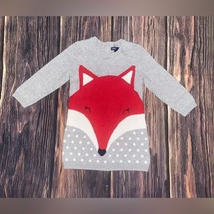 Baby Gap Fox Sweater Dress  NWT Sz 18-24M